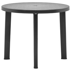 vidaXL Mesa de jardim 89 cm pl&aacute;stico antracite