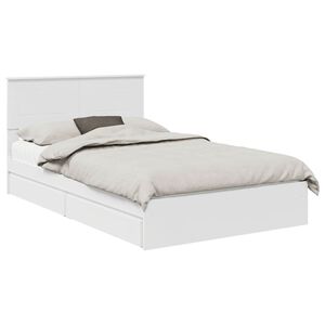 vidaXL Cama com Armazenamento Branco 120 x 190 cm Madeira processada