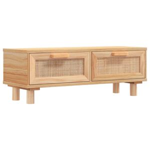vidaXL Mesa de centro 80x40x30 cm deriv. madeira/pinho maci&ccedil;o castanho