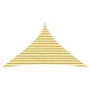 vidaXL Vela de Sombra 3 x 3 x 4,2 m HDPE Triangular Amarelo e Branco