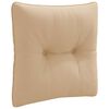 vidaXL Almofada de encosto PUTTEN 100% Poli&eacute;ster Areia 40 x 40 x 10 cm