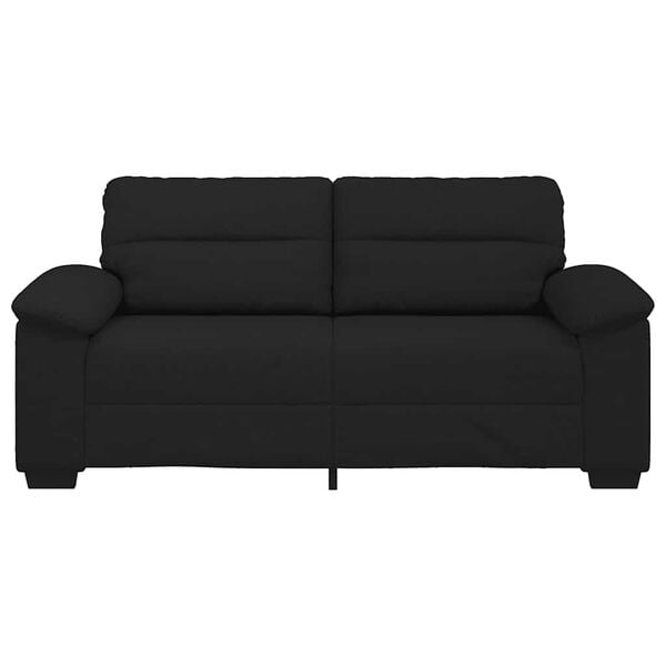 vidaXL Sof&aacute; de 2 lugares tecido 180x81x84 cm preto