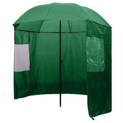 vidaXL Guarda-chuva pesca, verde, 240x210 cm