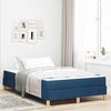 vidaXL Cama Box com colch&atilde;o Azul 120 x 190 cm tecido