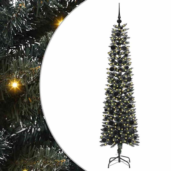 vidaXL &Aacute;rvore de Natal Artificial Verde 180 cm PVC, Pl&aacute;stico e A&ccedil;o