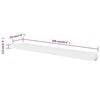 vidaXL Prateleiras de parede 4 pcs branco 100 cm