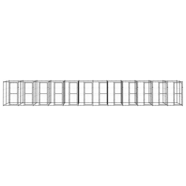 vidaXL Canil de exterior 29,04 m&sup2; a&ccedil;o