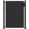 vidaXL Port&atilde;o de Jardim Preto 110 x 155 cm A&ccedil;o revestido a p&oacute;