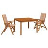 vidaXL Conjunto de jantar de jardim de 3 pe&ccedil;as Natural