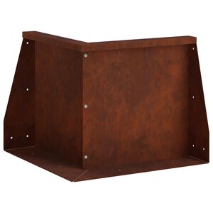 vidaXL Muro de Conten&ccedil;&atilde;o 50 x 50 x 30 cm A&ccedil;o Corten Ferro Enferrujado