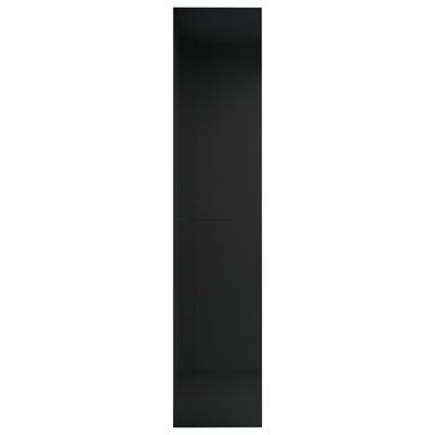 vidaXL Estante/móvel de TV 36x30x143 cm contraplacado preto brilhante