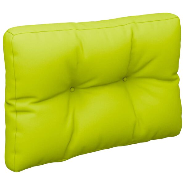 vidaXL Almofad&atilde;o paletes 60x40x12 cm tecido verde brilhante