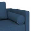 vidaXL Chaise lounge com almofad&otilde;es tecido azul