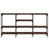 vidaXL Mesa consola 160x29x80 cm derivados de madeira carvalho fumado
