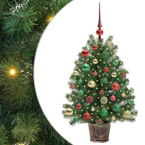 vidaXL &Aacute;rvore de Natal Artificial com 150 LEDs Verde 95 cm PE e PVC