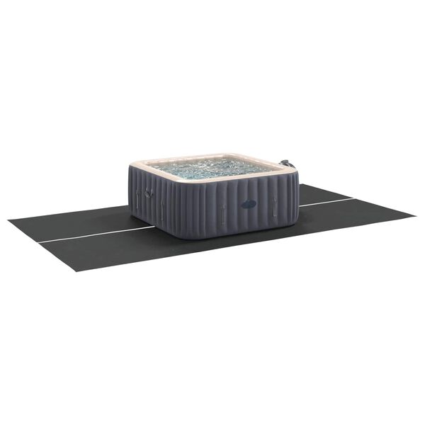 vidaXL Pano para ch&atilde;o de piscinas 420x220 cm poli&eacute;ster geot&ecirc;xtil cinza