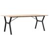 vidaXL Mesa de jantar estrutura X 200x100x75,5 cm pinho/a&ccedil;o