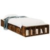 vidaXL Estrutura de Cama com Armazenamento Carvalho Fumado 80 x 200 cm