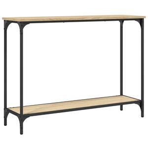 vidaXL Mesa consola 101x30,5x75cm derivados de madeira carvalho sonoma