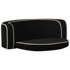 vidaXL Sof&aacute; p/ c&atilde;es dobr&aacute;vel 73x67x26 cm almofad&atilde;o de pel&uacute;cia preto