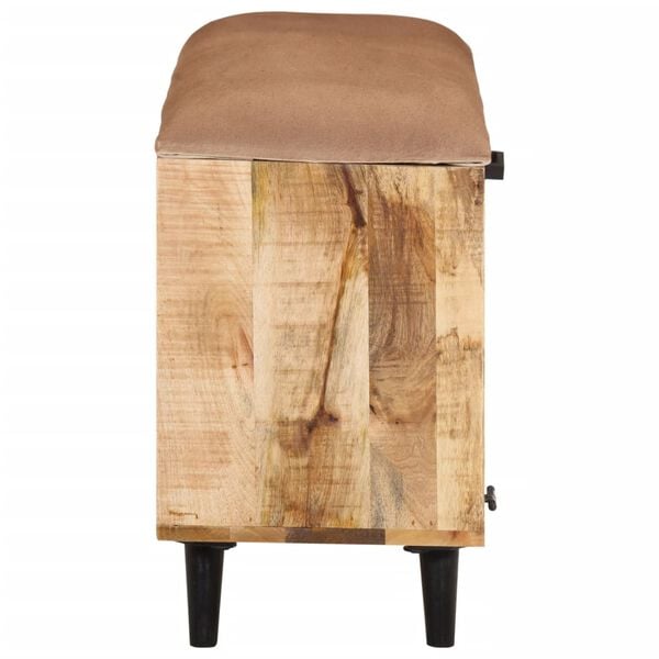 vidaXL Banco sapateira 80x30x45 cm madeira de mangueira maci&ccedil;a