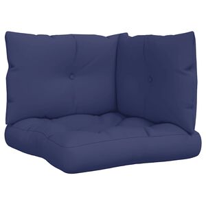 vidaXL Almofad&otilde;es p/ sof&aacute; de paletes 3 pcs tecido oxford azul-marinho