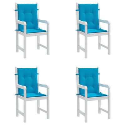 vidaXL Almofadões lombares p/ cadeiras de jardim 4pcs oxford azul