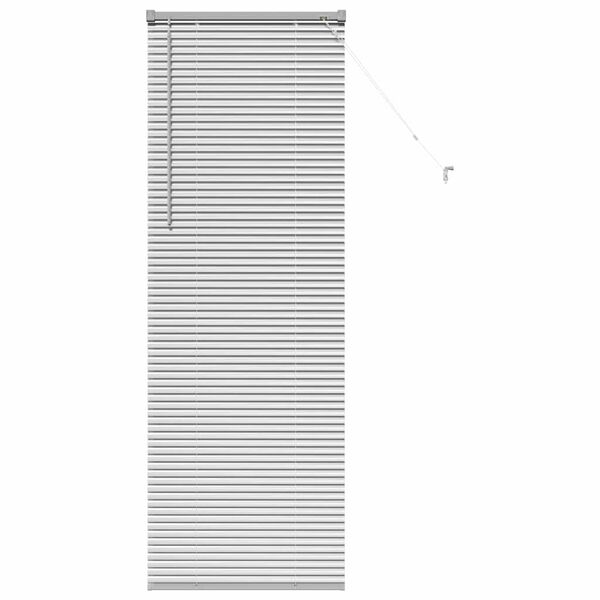 vidaXL Persianas venecianas com cortinas Prateado 175 x 55 cm Alum&iacute;nio