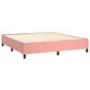 vidaXL Estrutura de cama com molas 200x200 cm veludo rosa