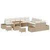 vidaXL Conjunto de Sof&aacute; de Jardim 13 unid. 12-N&uacute;mero de lugares Bege