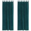 vidaXL Cortinas opacas 2 pcs Verde Escuro 140 x 260 cm Veludo