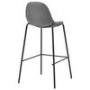 vidaXL 3 pcs conjunto de bar tecido cinzento-acastanhado