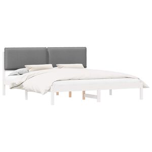 vidaXL Estrutura de Cama com Cabeceira Estofada Cinzento-claro