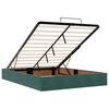vidaXL Estrutura de cama otomana com colch&atilde;o 140x200 cm verde escuro