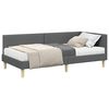vidaXL Estrutura de Cama de Canto com Colch&atilde;o 2 unid. Cinzento-Escuro