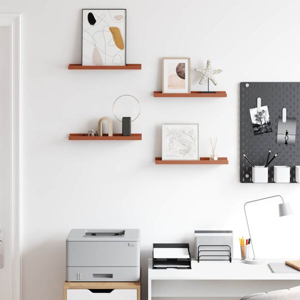 vidaXL Prateleira de Parede 4 pcs Vermelho 40 x 9 x 3 cm