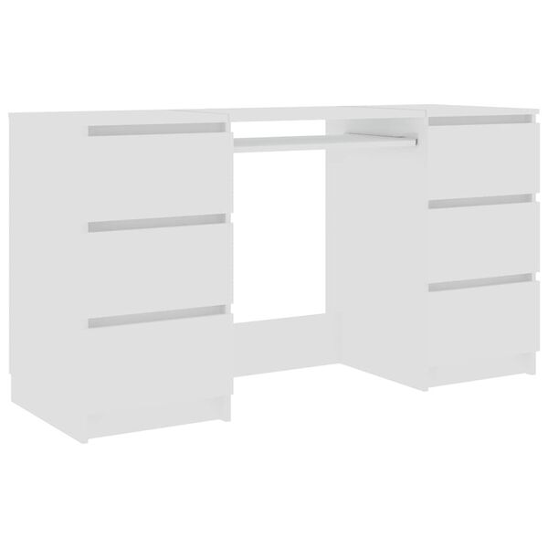 vidaXL Secretária 140x50x77 cm contraplacado branco