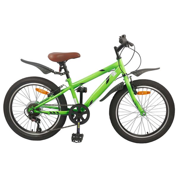 vidaXL Bicicleta Infantil 24 Polegadas 6-Speed para 8-12 anos Verde