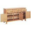 vidaXL Buffet Castanho 112 x 33.5 x 70 cm Madeira de carvalho s&oacute;lida