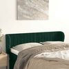 vidaXL Cabeceira de cama c/ abas veludo 147x23x78/88cm verde-escuro
