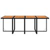 vidaXL 9 pcs conjunto de jantar p/ jardim c/ almofad&otilde;es vime PE preto