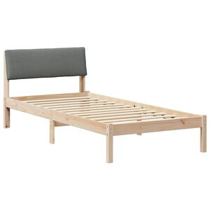 vidaXL Estrutura da cama castanho e cinzento-escuro 90 x 190 cm