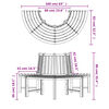 vidaXL Bancos para &aacute;rvore semicirculares 2 pcs &Oslash;160 cm teca maci&ccedil;a