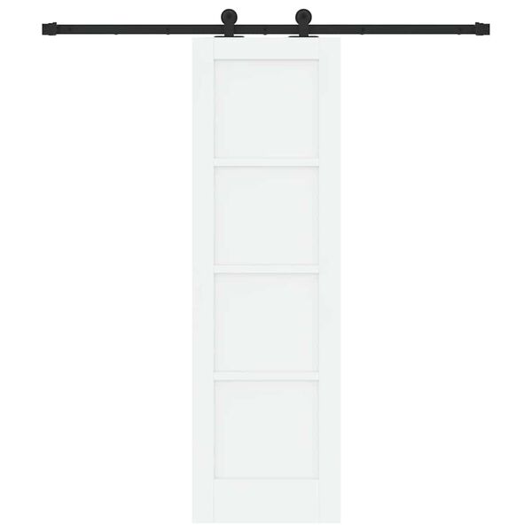 vidaXL Porta Deslizante Branco e Preto 61 x 198,5 cm