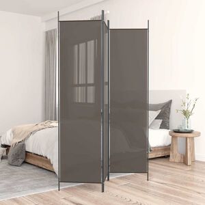 vidaXL Biombo/divis&oacute;ria com 3 pain&eacute;is 150x200 cm tecido antracite