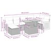 vidaXL 5 pcs conjunto de sof&aacute;s p/ jardim com almofad&otilde;es vime PE bege