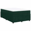 vidaXL Cama boxspring com colch&atilde;o 120x200 cm veludo verde-escuro