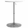 vidaXL Mesa de bar 50x50x90 cm derivados de madeira/a&ccedil;o cromado branco