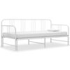 vidaXL Estrutura sof&aacute;-cama de puxar 90x200 cm metal branco