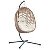 vidaXL Cadeira suspensa tipo ovo Manual Creme Claro 104 x 100 x 191 cm